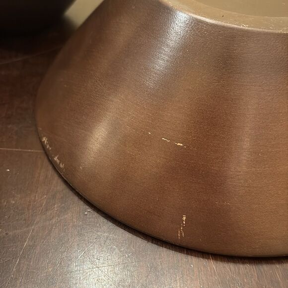 Vintage Napco Japan Brown Wooden Salad Bowl Set - Picture 9 of 10